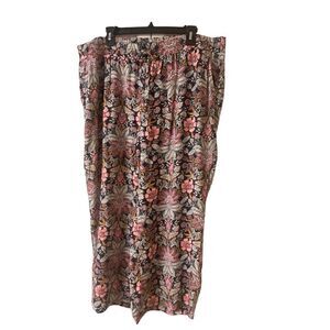 Loft lounge pants floral pattern sz XL NWT